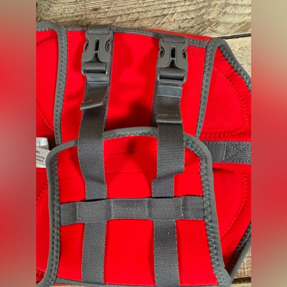 Frisco Dog Life Jacket Small 15-30 lb Neoprene Red Gray 16-20” Girth Water Float - Picture 11 of 13